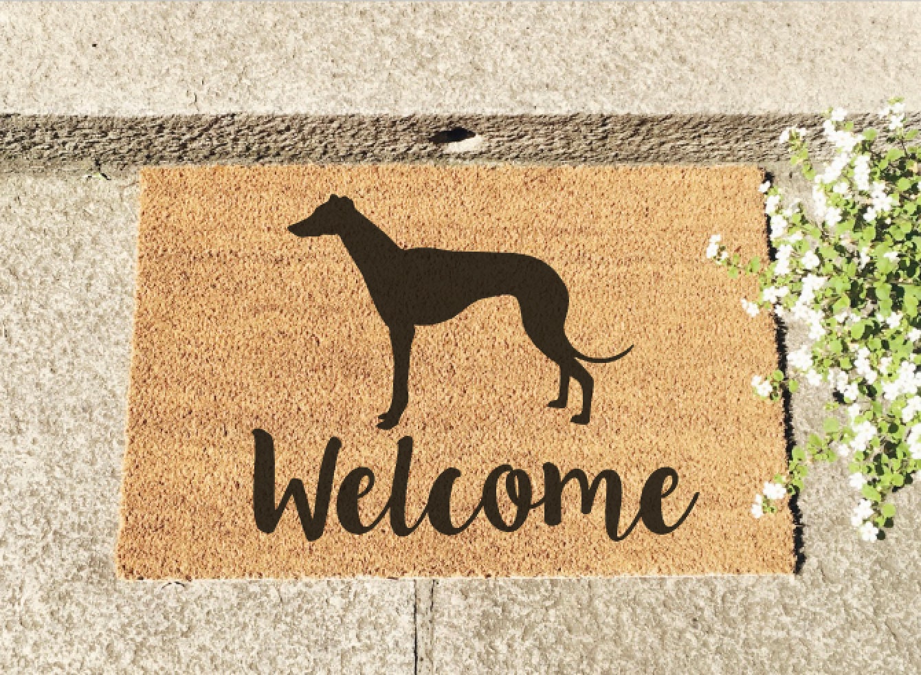 Greyhound Dog Doormat Coir Mat 2 Sizes 40 x Etsy