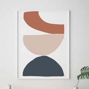 Mid Century Modern Home Decor, Modern Abstract Art Print