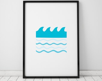 Coastal Beach Wall Art Beach House Wall Decor Nautical Wall Art Living ...