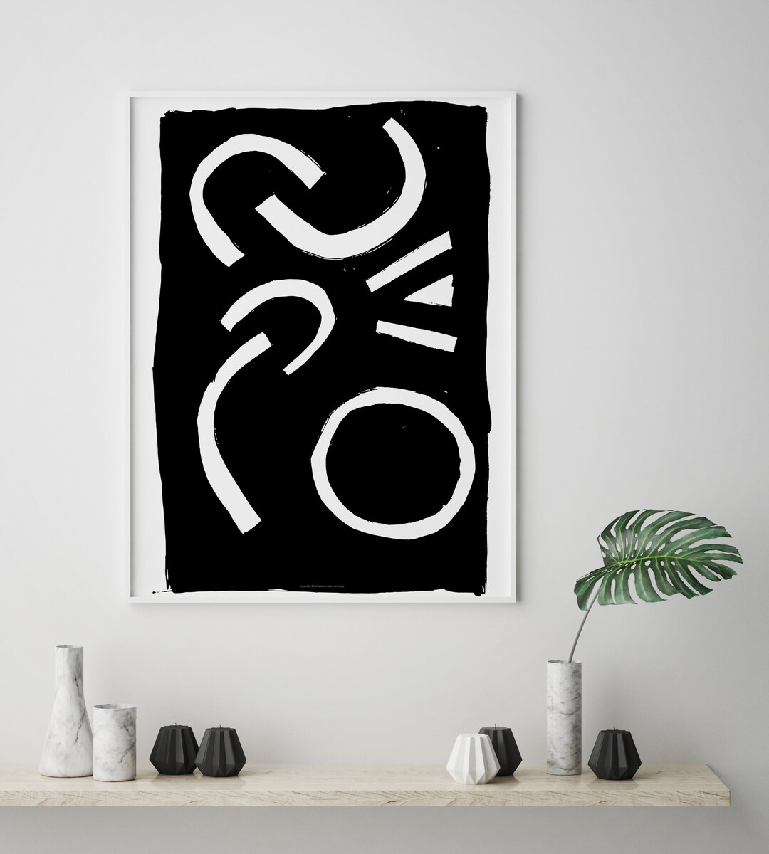 Large Abstract Wall Art, Black and White Printable Wall Art - Etsy