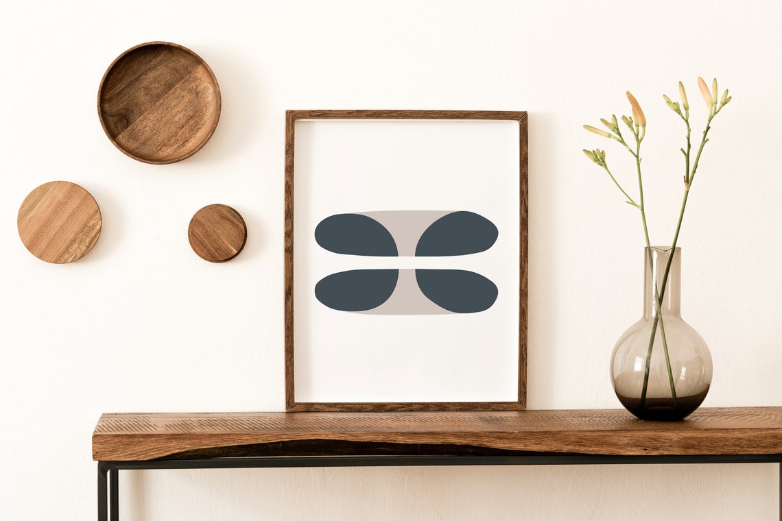 Printable Abstract Wall Art, Modern Minimalist Mid Century Modern Art ...
