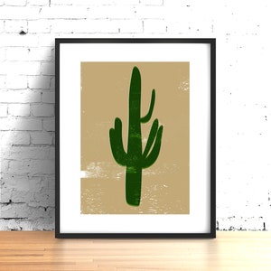 Digital Botanical Cactus Print