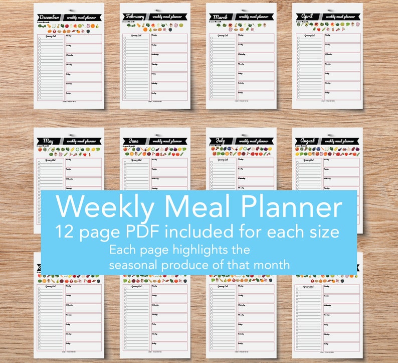weekly schedule grocery list vegan meal planner