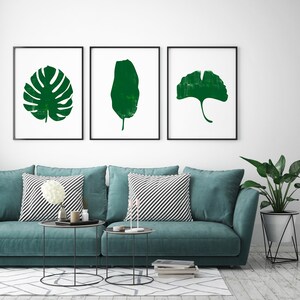 Botanical print set, Gallery wall set of 3 prints