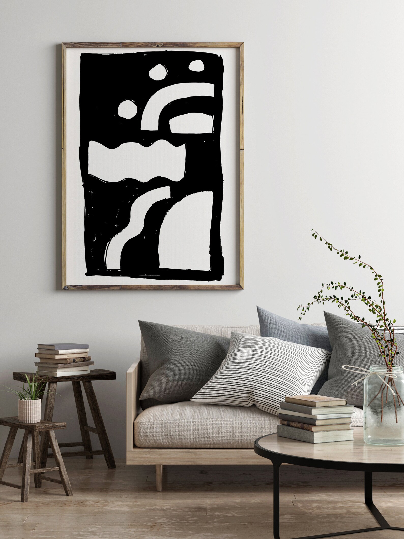 Black and White Large Wall Art, Printable Wall Art Etsy