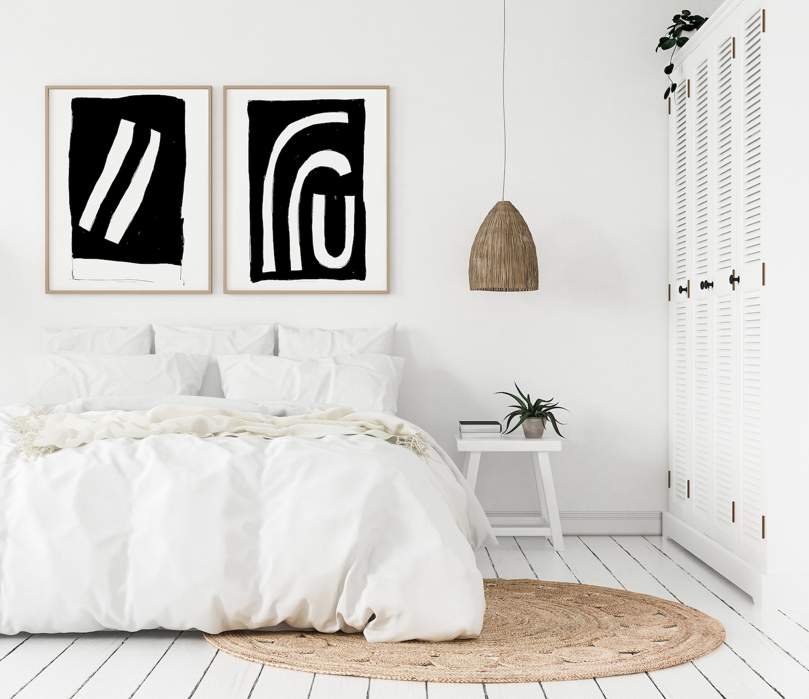 Modern Wall Decor, Black and White Printable Wall Art - Etsy