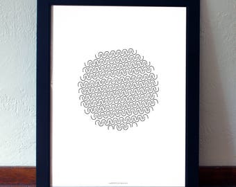 Abstract Nordic Print, Relaxation Wall Art, Minimalist Decor, Sphere Art, Modern Wall Art, Geometric Poster, Geometric Wall Art