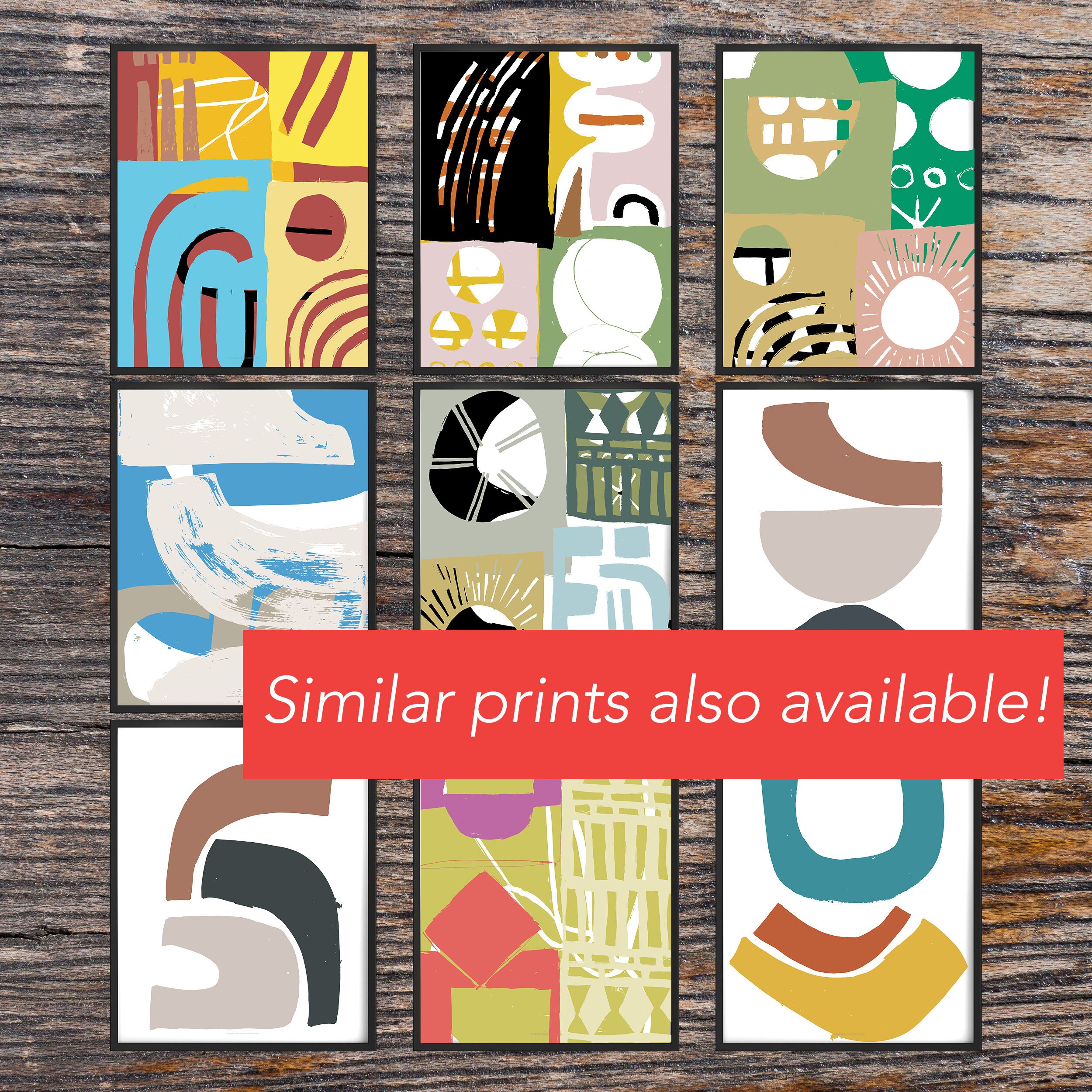 Printable Scandinavian Poster Wall Art, Large Blue Abstract Art Print ...