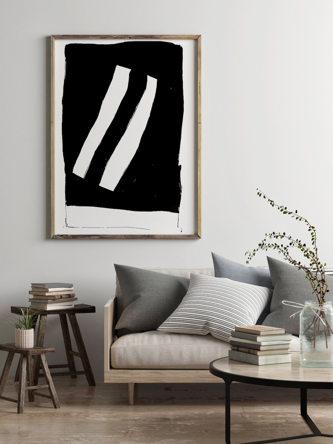Modern Wall Decor, Black and White Printable Wall Art - Etsy