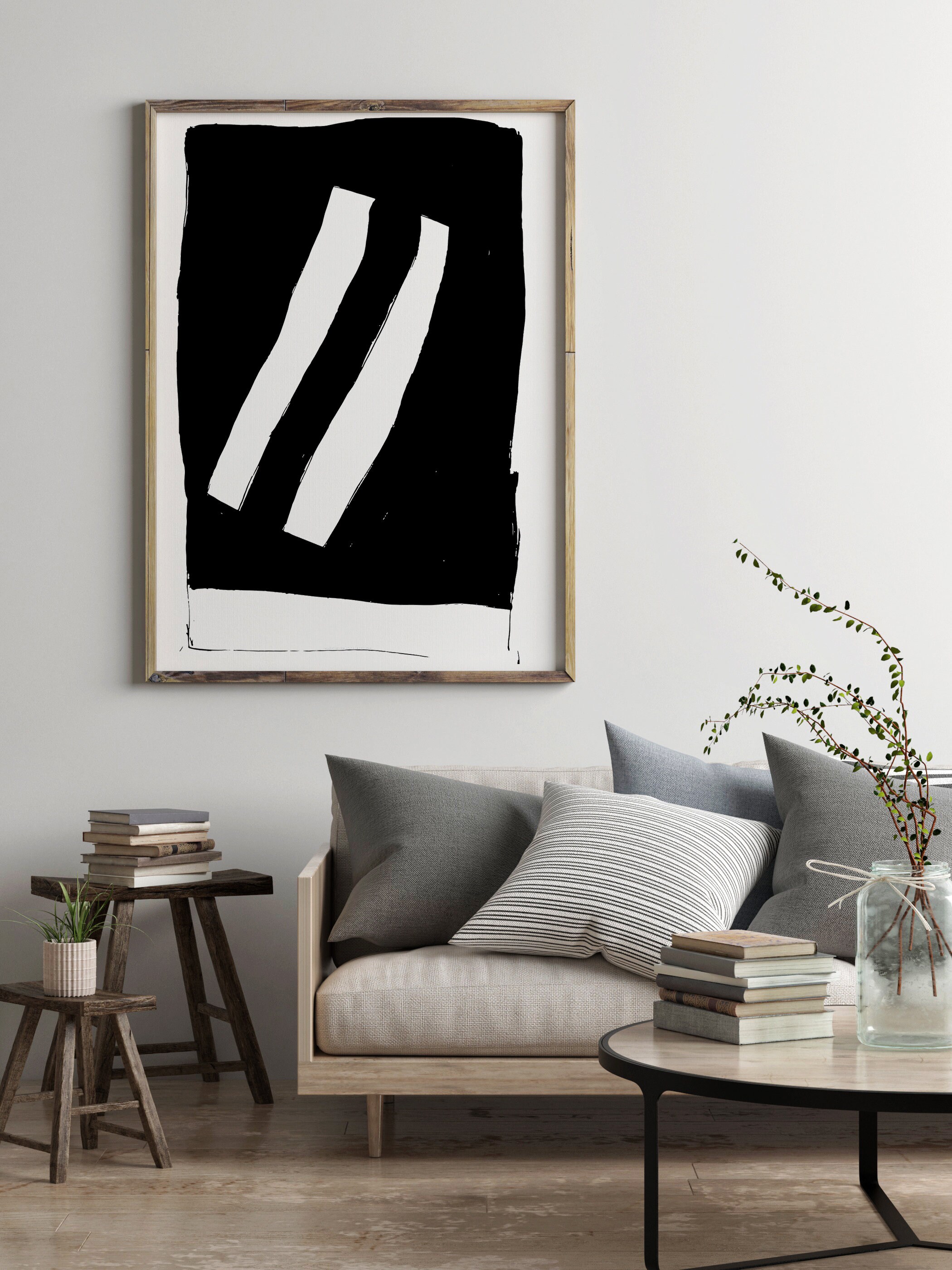 Modern Wall Decor, Black and White Printable Wall Art - Etsy