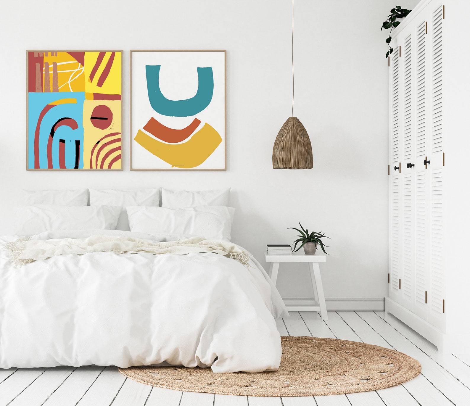 Printable Modern Wall Art, Red Modern Wall Decor - Etsy