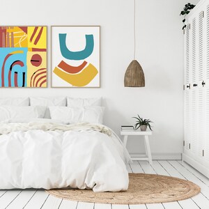Printable Modern Wall Art, Red Modern Wall Decor - Etsy