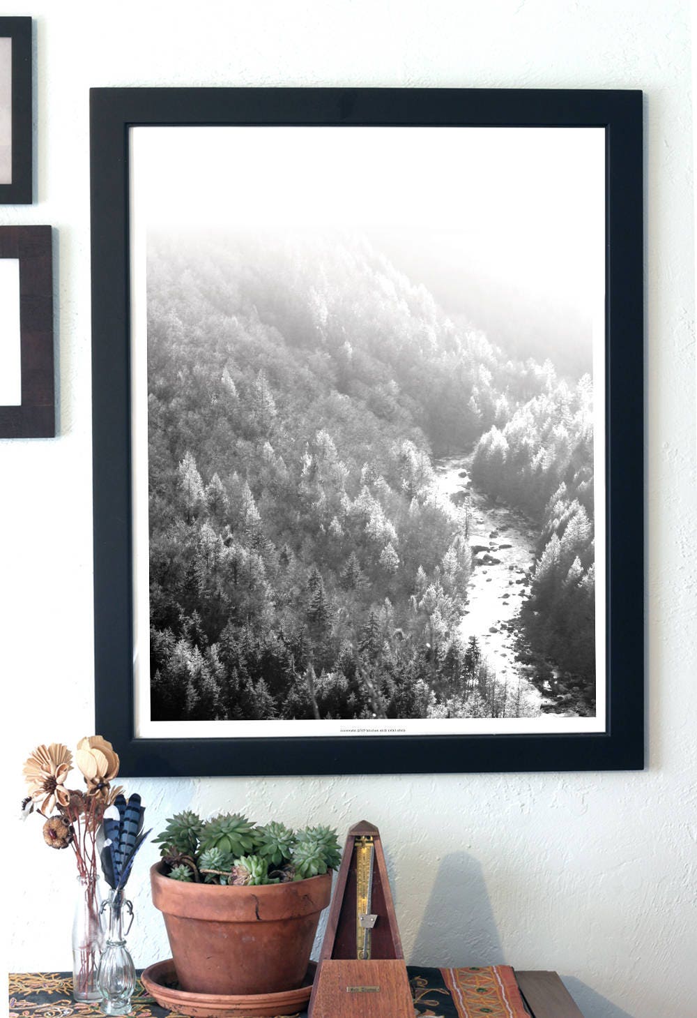 Black and White Dorm Decor Landscape Print Forest Print Minimalist ...