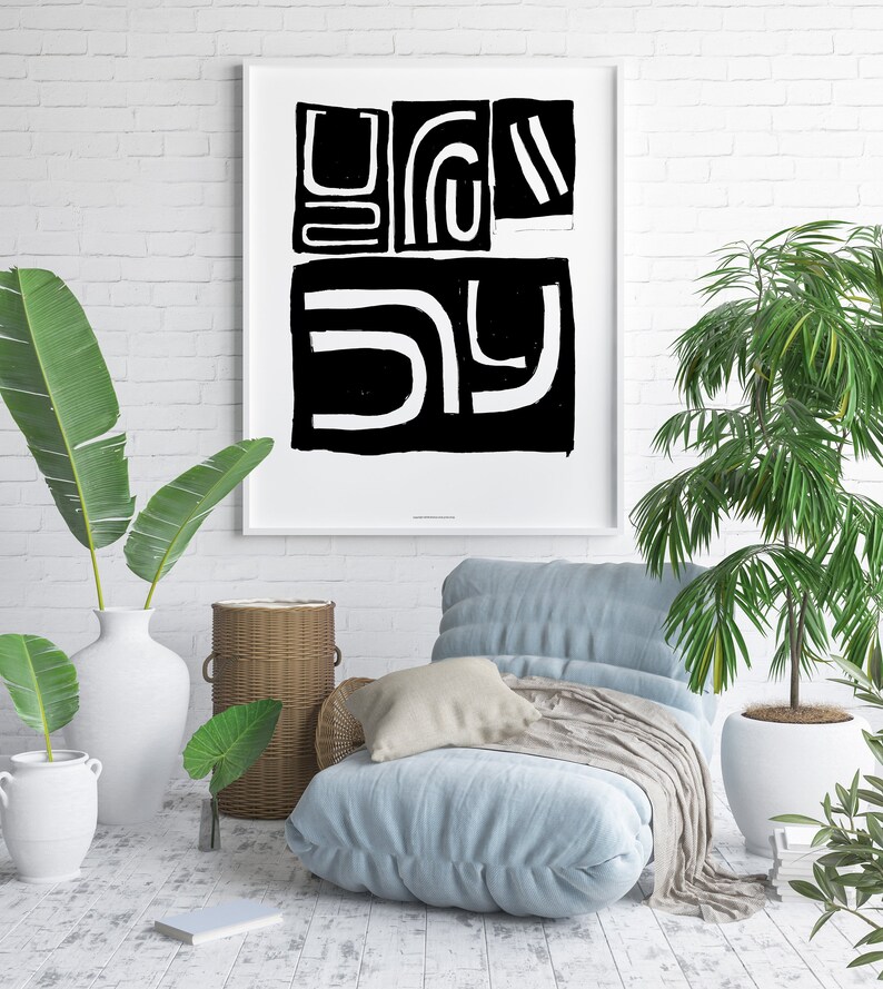 Extra Large Dining Room Abstract Print Wall Art Printable Etsy