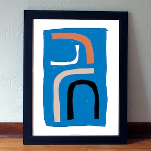 Mid Century Modern Abstract Art Print, Printable Wall Art