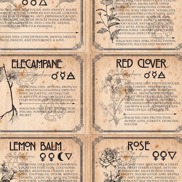 Herb Labels - Etsy
