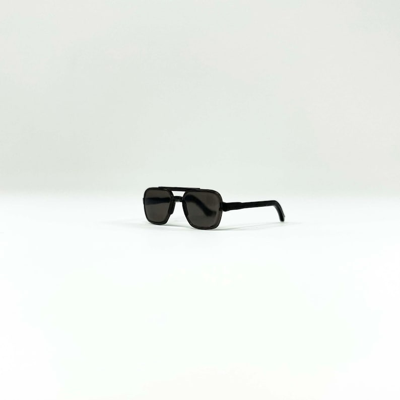 1/6 Scale Black Aviator Navigator Miniature Sunglasses for Action Figure | Fashion Royalty Integrity Toy Doll image 1