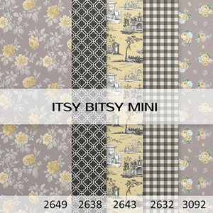 Puppenhaus Peel Stick Miniatur Wallpaper Floral gelb 1/12 ein Zoll Skala