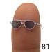 Silver Aviator Dollhouse Miniature Eyeglasses Eye wear Case Sunglasses 1:12 1/12 inch scale 