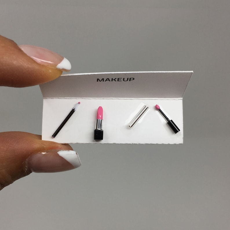 New Dollhouse Miniature Makeup Cosmetic Pink Lipstick Etsy
