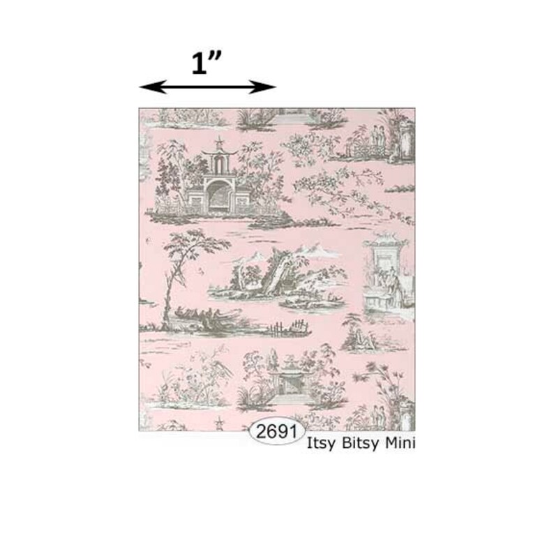 1/12 & 1/6 Dollhouse Peel Stick Miniature Wallpaper Floral | Etsy