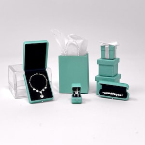 Miniature Ring in Box Jewelry Gift Box Bag - 1:12