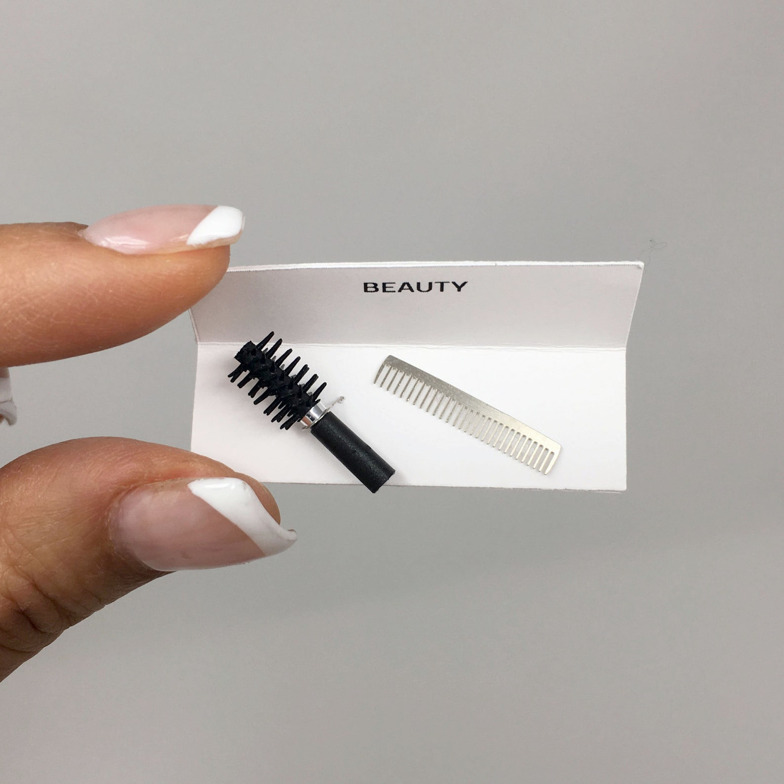 NEW Dollhouse Miniature Makeup Round Hair Brush and Comb Etsy