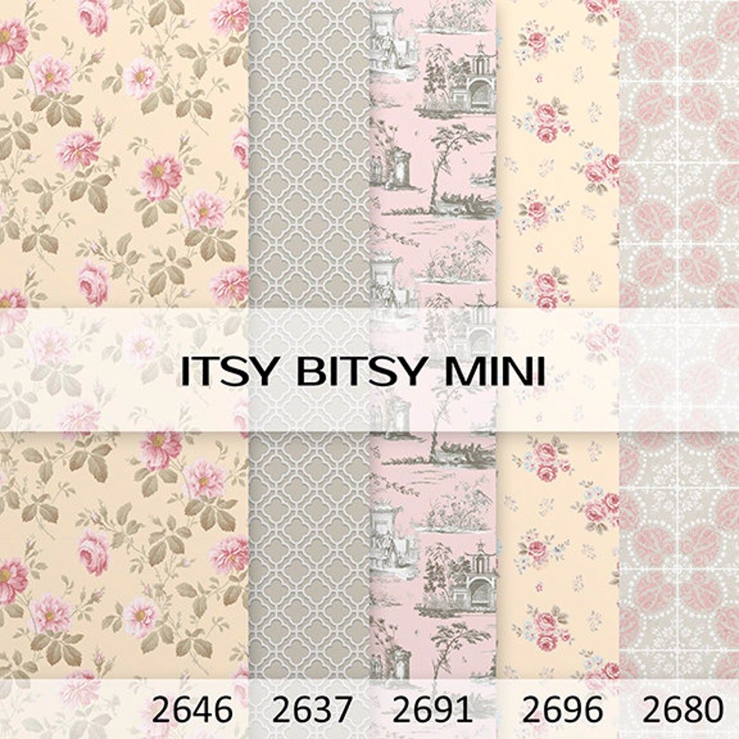 Dollhouse Floral Wallpaper Peel Stick 1/12 Scale 1:6 Scale - Etsy