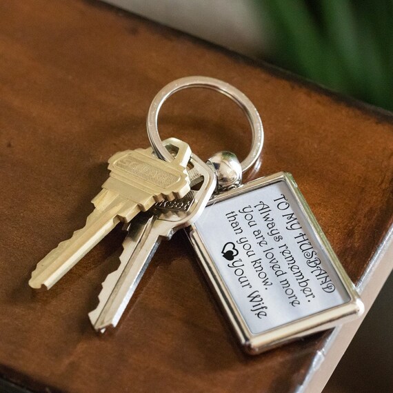 to my husband keychain