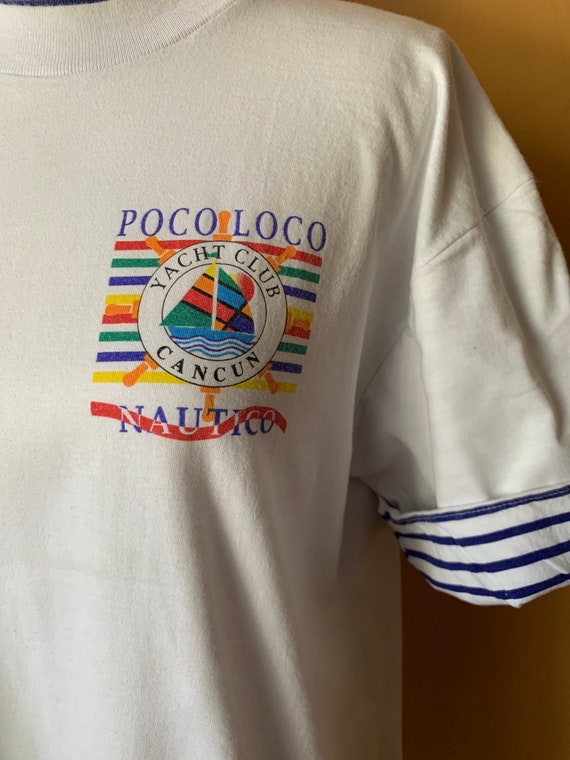 1980s Poco Loco Yacht Club T-Shirt (M) • Rolled C… - image 8