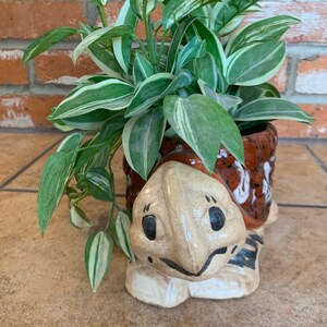 Vintage Ceramic Turtle Planter • 70s Home Decor • Baby or Kids Room Decor • Eclectic Decor