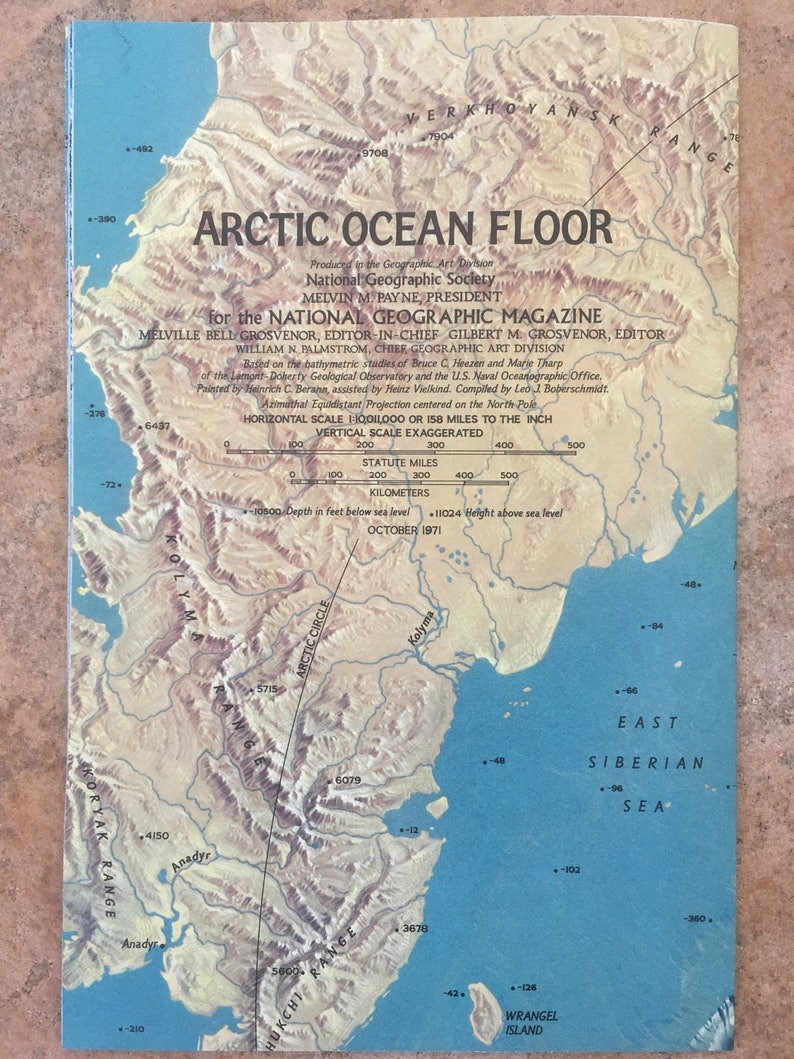 1970 S Vintage Map National Geographic Double Sided Map Etsy