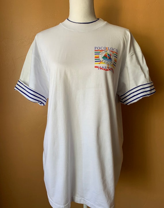 1980s Poco Loco Yacht Club T-Shirt (M) • Rolled C… - image 9