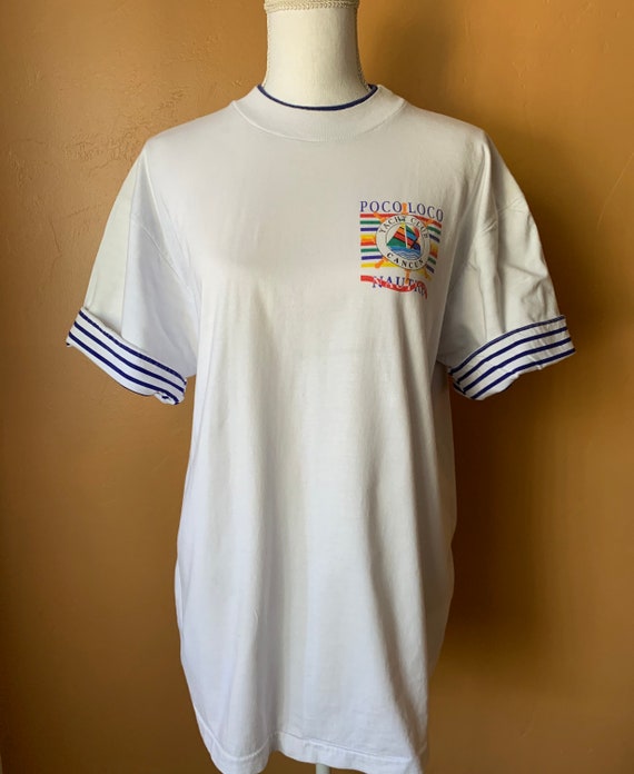 1980s Poco Loco Yacht Club T-Shirt (M) • Rolled C… - image 6