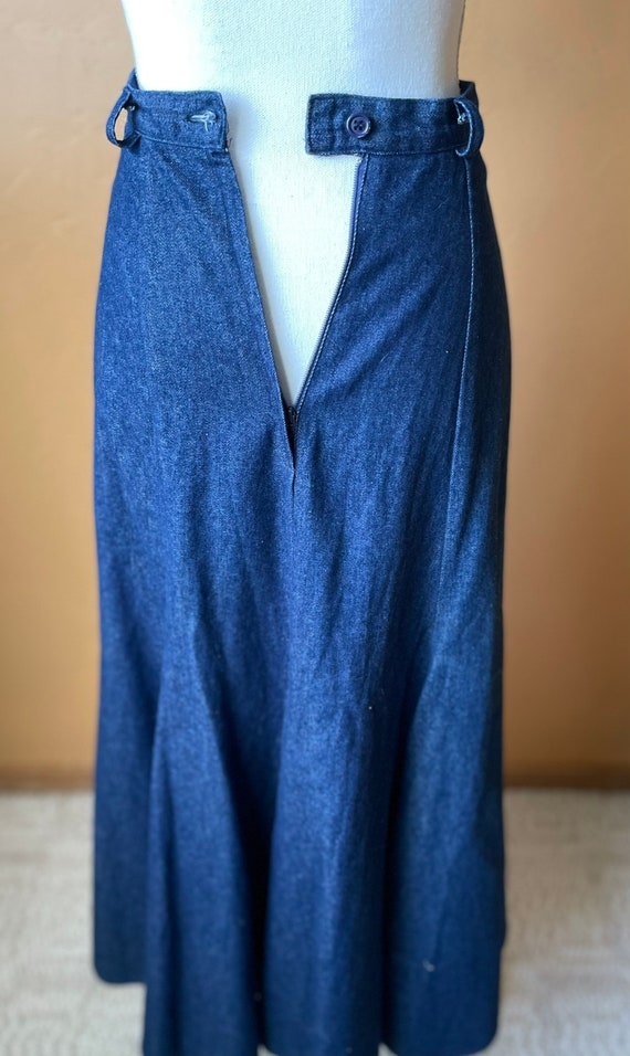 Western Jean Skirt with Concho Belt • Long Denim … - image 7