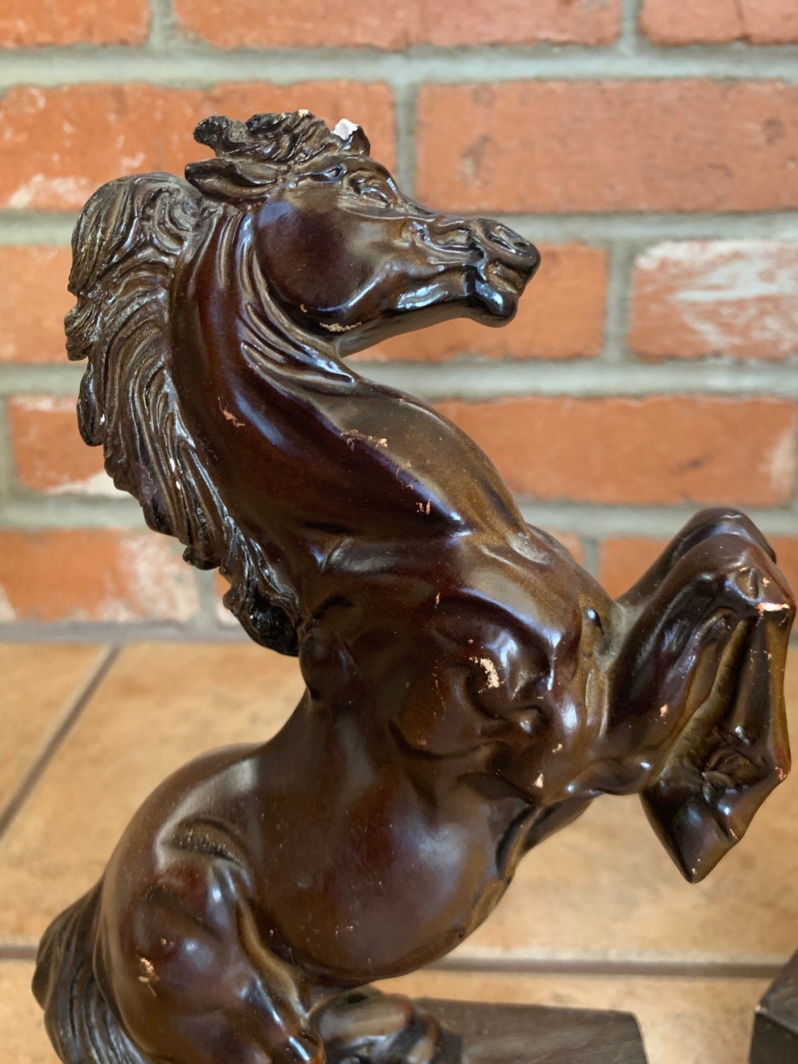 bromze vinrage standing horse bookends bromze vinrage standing horse bookends