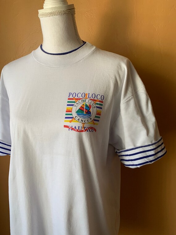 1980s Poco Loco Yacht Club T-Shirt (M) • Rolled C… - image 5