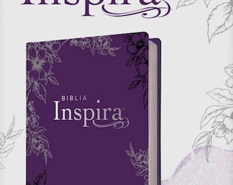 Biblia Inspira NTV - Spanish Journaling BIble, Leather like hardcover, lavender - Christian gift