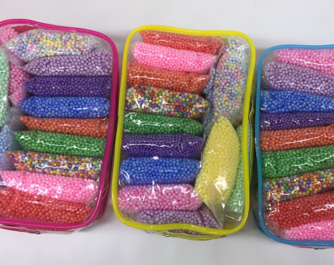 Foam Beads for Slime Set of 13 Colored Foam Bead Bags for Etsy