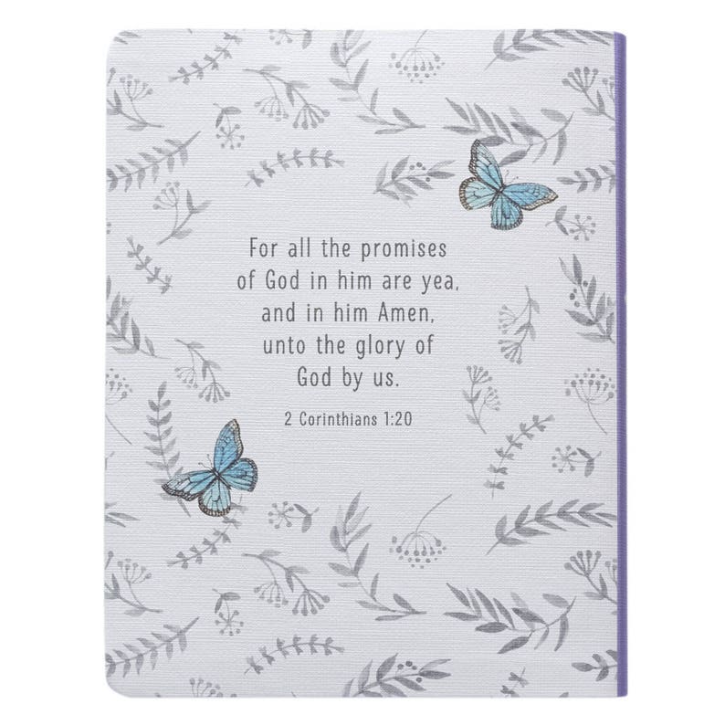 KJV My Promise Bible Journaling Bible in Silky Butterfly Blue Hardcover Design gift idea for mom, dad, uncle, brother or sister image 3