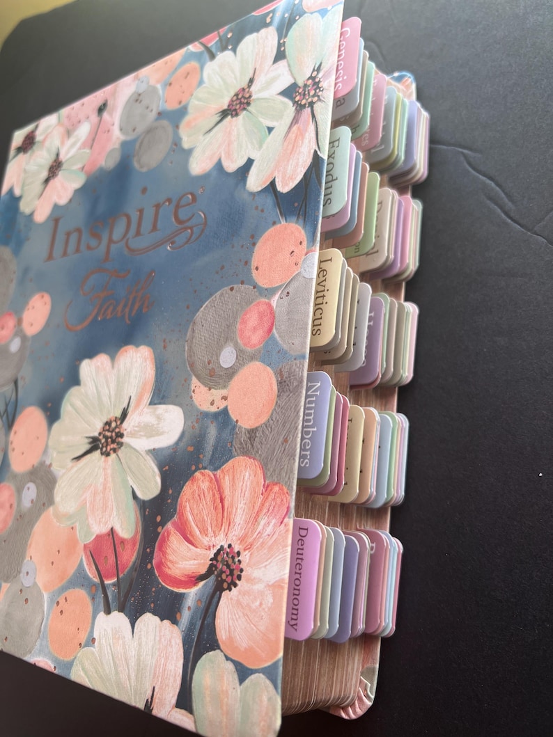 Pretabbed NLT Inspire Faith Bible. Filament- Enabled - Etsy