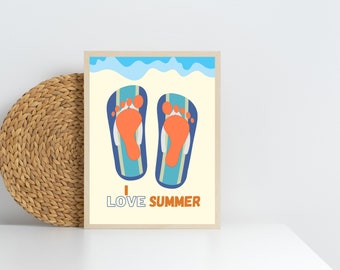 Summer and July 4th Handprint and Footprint Craft, Independence Day Art Activity For Kids, Classroom & Church Craft Printables