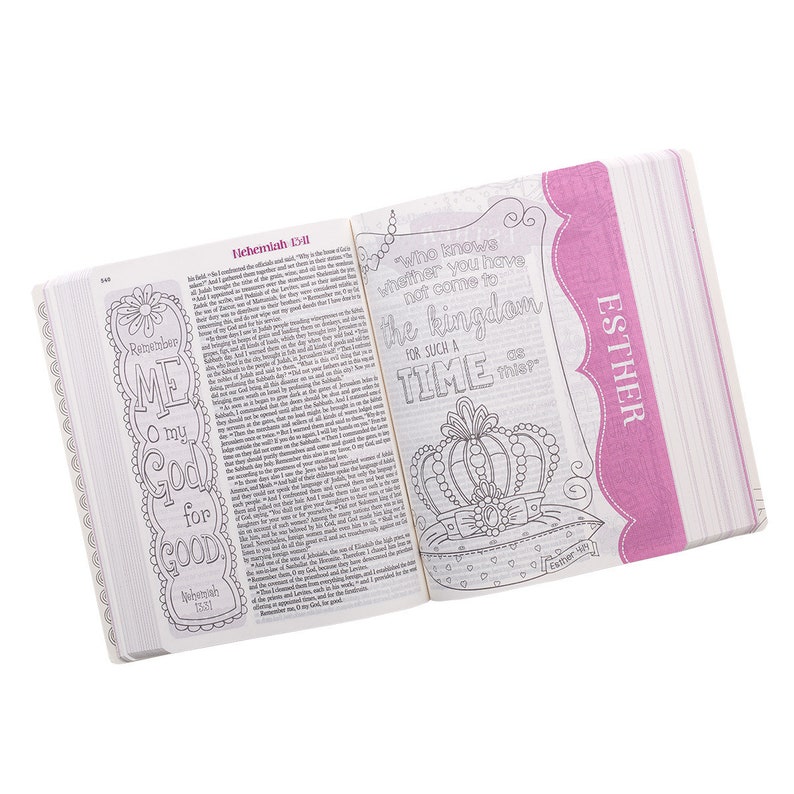 Coloring Bible for Girls Illustrated ESV Journaling Bible Etsy