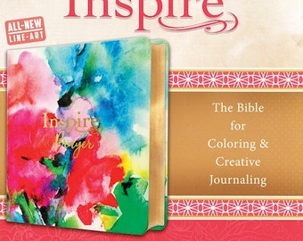NLT Inspire Prayer Journaling Bible in Colorful Cover with Gold Foil Accents - Christmas gift idea  for aunt, friend, mom, sister