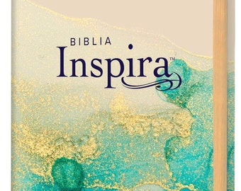 Biblia Inspira NTV [NTV Inspire Bible], Gold Leather-like Cover, Gift idea for Easter, Christian wedding, confirmation gift, Mother's Day