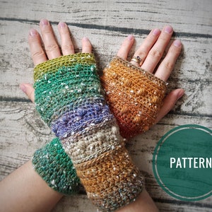 Modello per guanti all'uncinetto Pixie Gloves - guanti senza dita - scaldapolsi