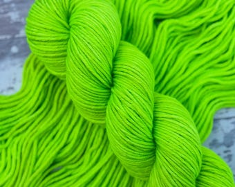 Sour Apple - Hand dyed superwash merino