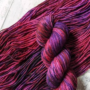 Raspberry Jam - Hand dyed superwash merino