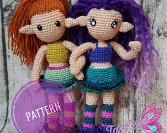 Älvedocka MÖNSTER - Virkning - Amigurumi