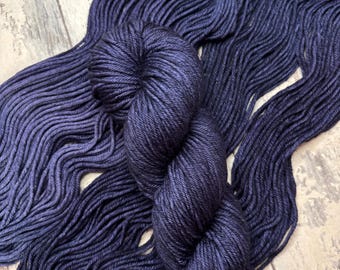 Midnight - Hand dyed superwash merino